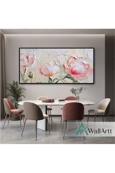Beauty of a Rose II 3D Heavy Textured Partial oil Painting